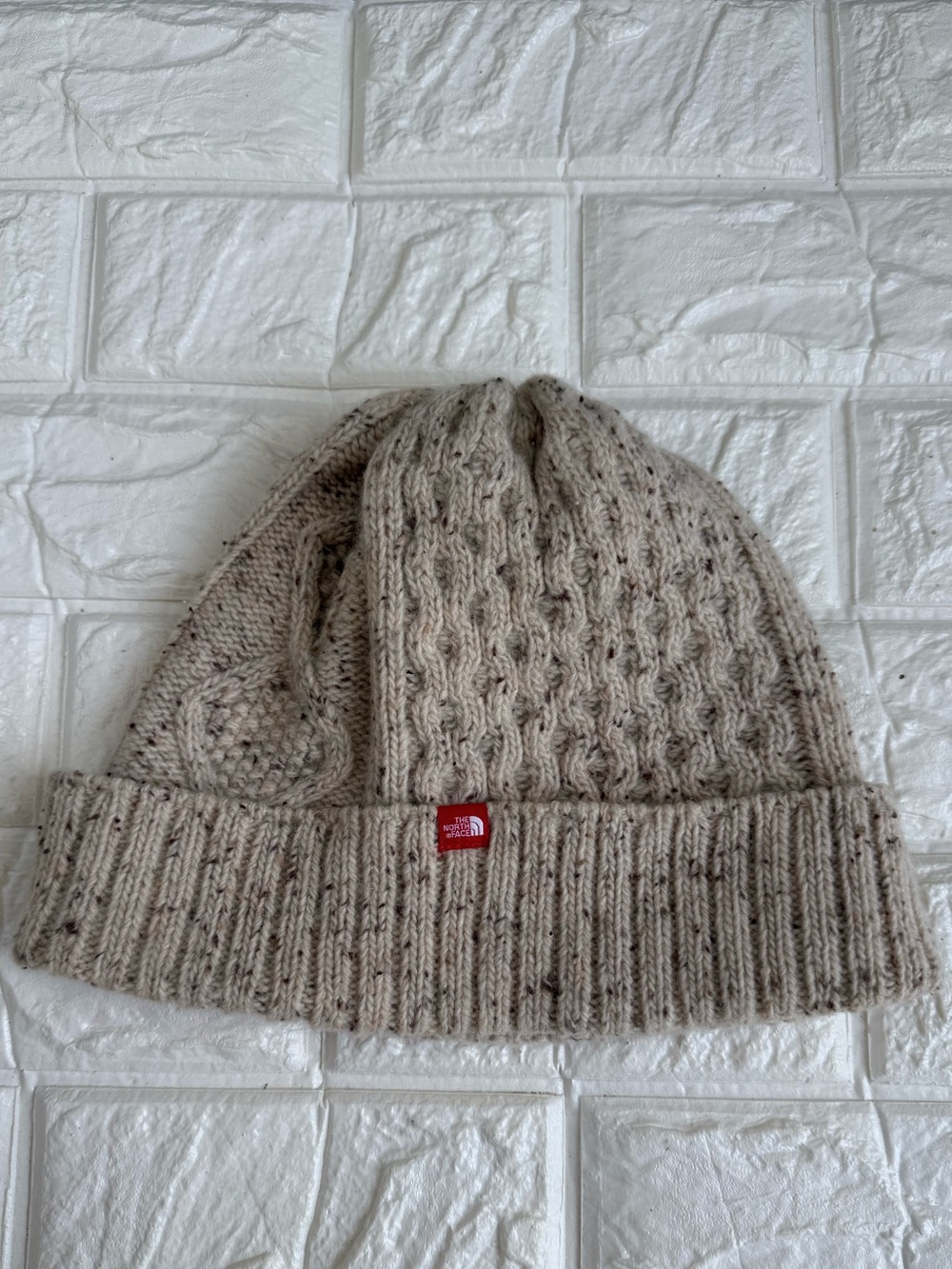 The North Face Chunky Rib Beanie wool blend like new